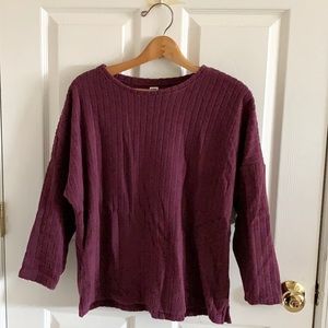 Old Navy Cozy Texture Cherry Bark Crew Sweater M